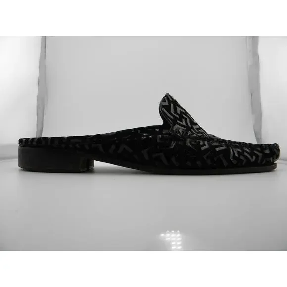 Sesto Meucci Women's Black Leather Slides Slip On Mules Made in Italy Size 11 N - Picture 10 of 11